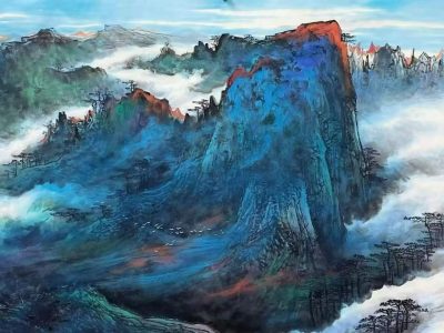 画家张绪洪作品山水小八尺97*240