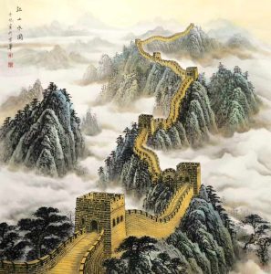 画家王永旭老师新作《江山永固》六尺斗方
