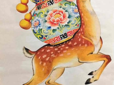 画家胡记领老师新作《葫芦/福禄》138/68厘米